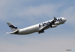 Finnair A340-313 飛び立ち　
