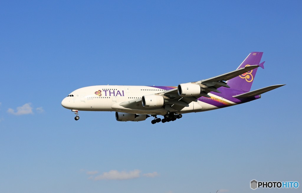 「青い空」 Thai A380-841 HS-TUE 到着