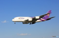 「青い空」 Thai A380-841 HS-TUE 到着 「青い空」 Thai A380-841 HS-TUE 到着