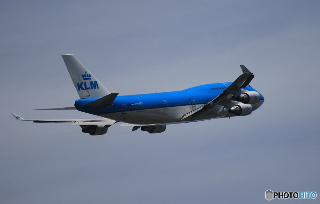 離陸 KLM ７４７ジャンボ機　　