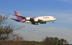 着陸 THAI A380-841 HS-TUD
