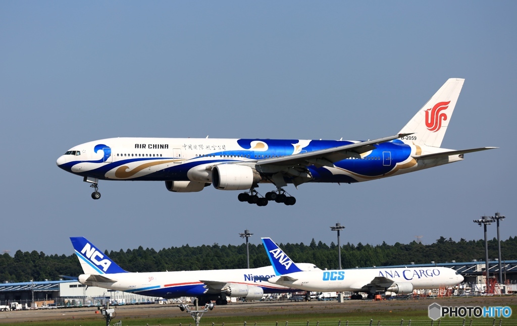 Air China 777-200  着陸　