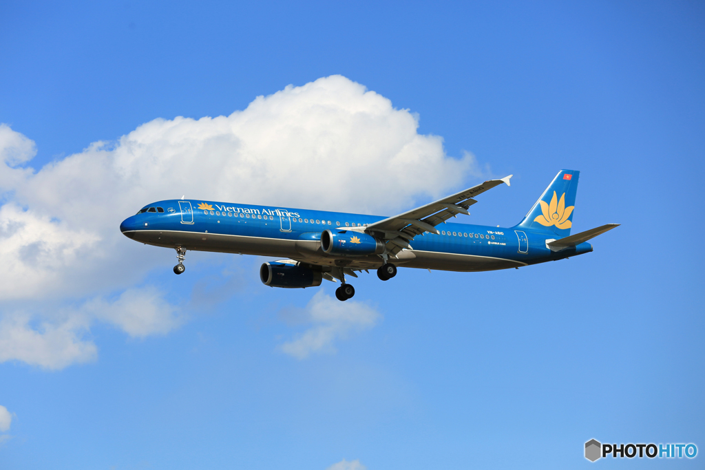 「良い天気」 vietnam A321-231 VN-A610着陸