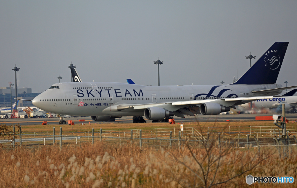 離陸China SKYTEAM 747-400ジャンボ保存委員会 