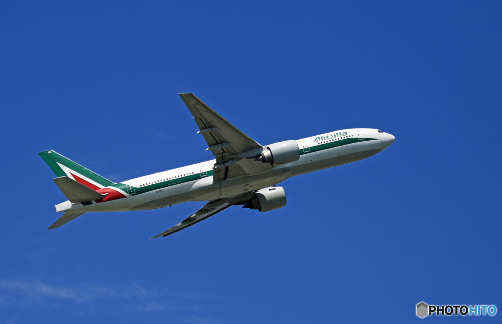 出発 Alitalia 777-243 EI-ISO