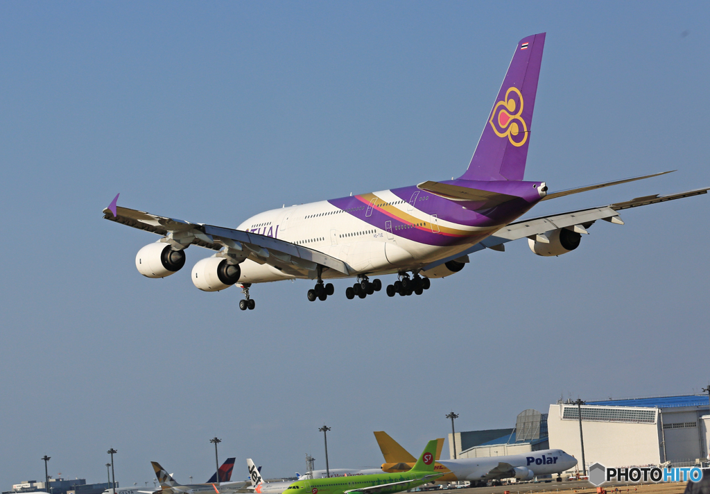 「SKY」 THAI A380-841 HS-TUE到着