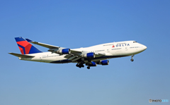 到着  DELTA 747-400 N668US７４７ジャンボ機 