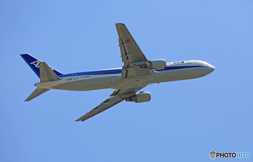 ANA 767-381 JA616A 離陸 
