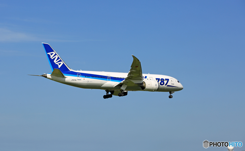 着陸 ANA 787-8 JA814A