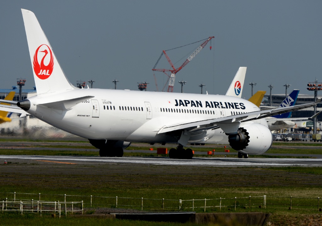 JAL 787-8 出発　
