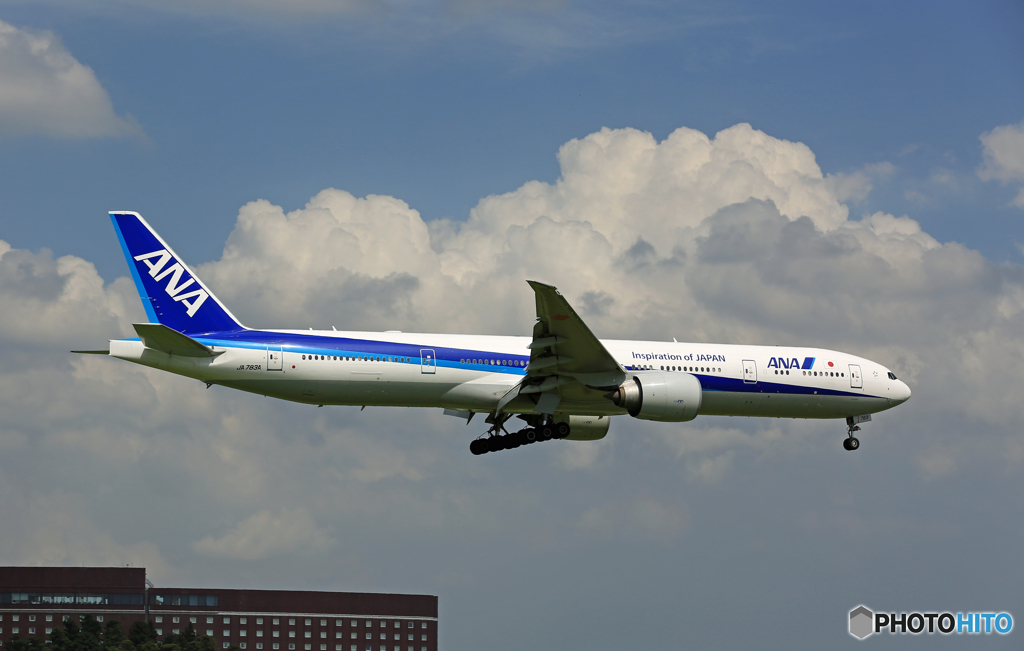 「雲」ANA 777-381 JA783A