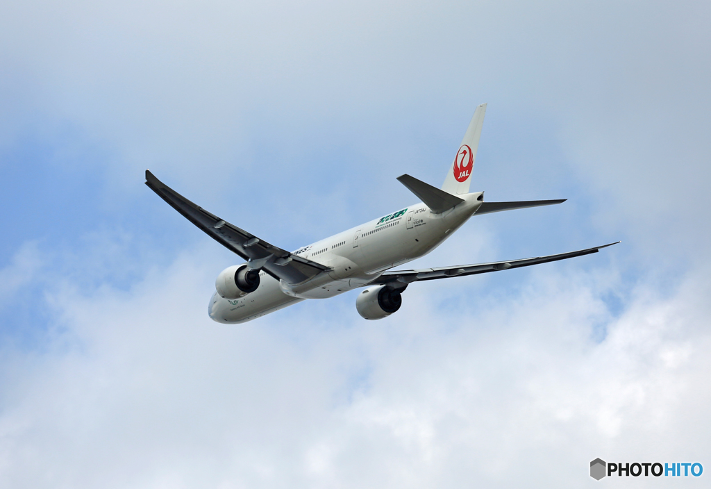 「SKY」 JAL 777-346 JA734J 飛行