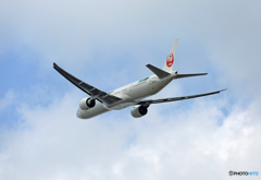 「SKY」 JAL 777-346 JA734J 飛行
