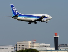 ANA 737-500 着陸　