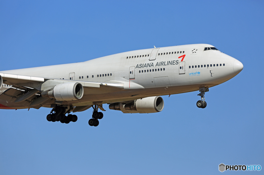 離陸　ASIANA 747-400 HL7421
