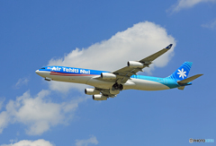 「晴れ」 Air Tahiti Nui A340-313 F-OLOV離陸 「晴れ」 Air Tahiti Nui A340-313 F-OLOV離陸