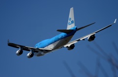 KLM 747-400 離陸