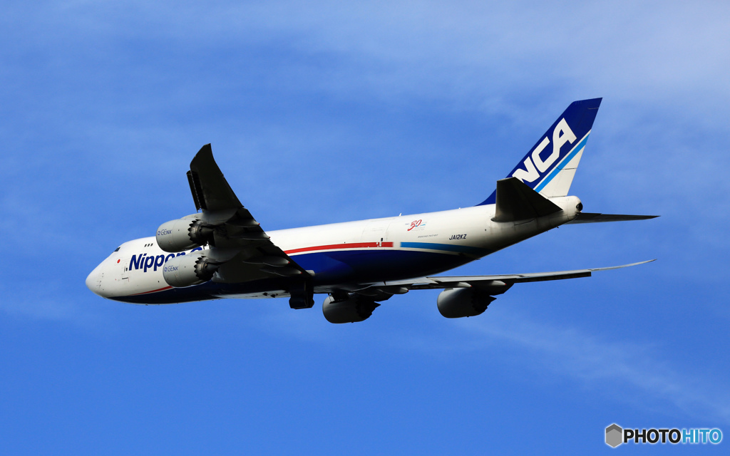NCA 747-8KZF JA12KZ 飛び立ち　
