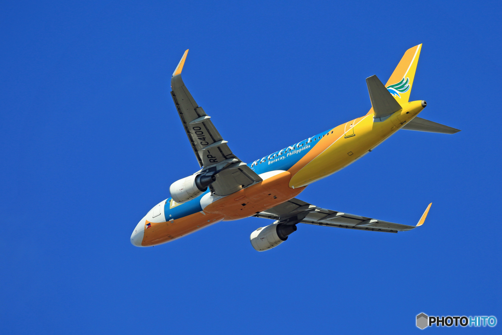 「青空」CEBU A320-214 RP-C4100飛び立ち  