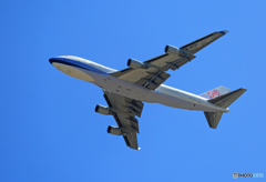 「良い空~」 CHINA 747-400 B-18721離陸 「良い空~」 CHINA 747-400 B-18721離陸