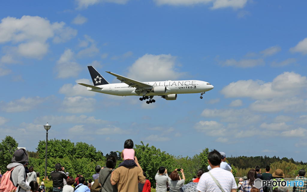 「すかい」 UNITED スタアラ 777-222 N794UA Landing