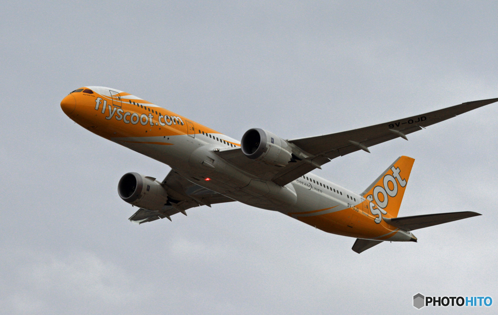 離陸　scoot 787-9 9V-OJD