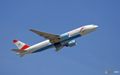 Austrian 777-2Z9 OE-LPB 離陸　