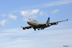 「スカイ」 UNITED 747-400 N181UA 到着 「スカイ」 UNITED 747-400 N181UA 到着