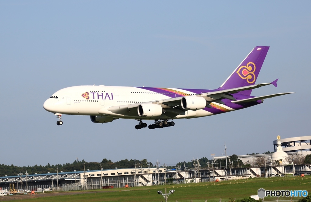THAI A380-841 着陸　