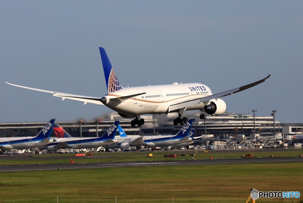 着陸 UNITED 787-9