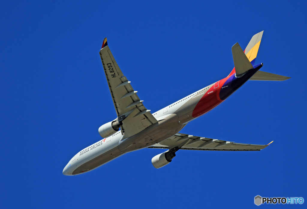 [青い空] Asiana A330-323 HL8293出発