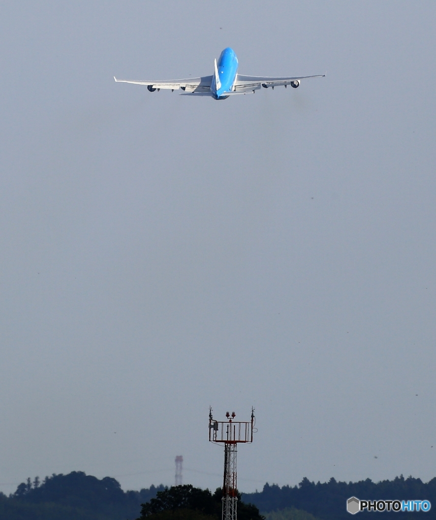 出発　KLM B747-400 PH-BFI