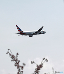 飛び立ち　American 777-200 N779AN