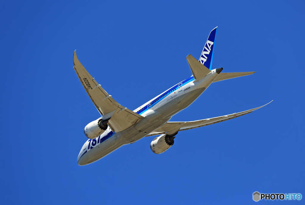 「良い天気」 ANA 787-8 JA822A飛行 