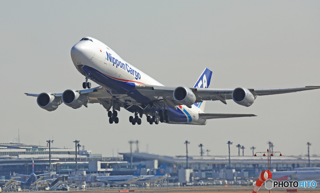 NCA 747-8KZF JA14KZ 離陸 