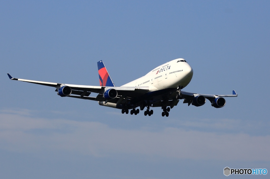 ✈DELTA B747-400 N670US 到着　