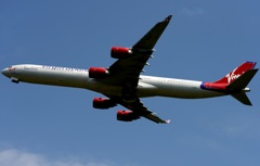 離陸（287）virgin Airbus A340-600 
