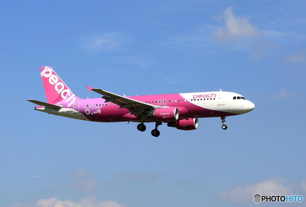 着陸　peach A320-214 JA804P