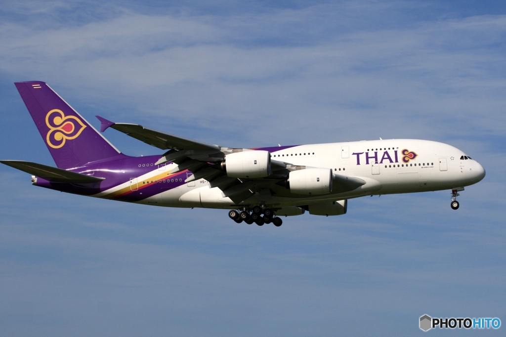 Thai A380-841 着陸　