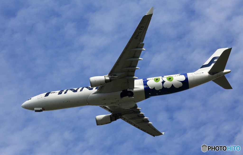 飛び立ち　Finnair A330-300 UNIKKO OH-LTO