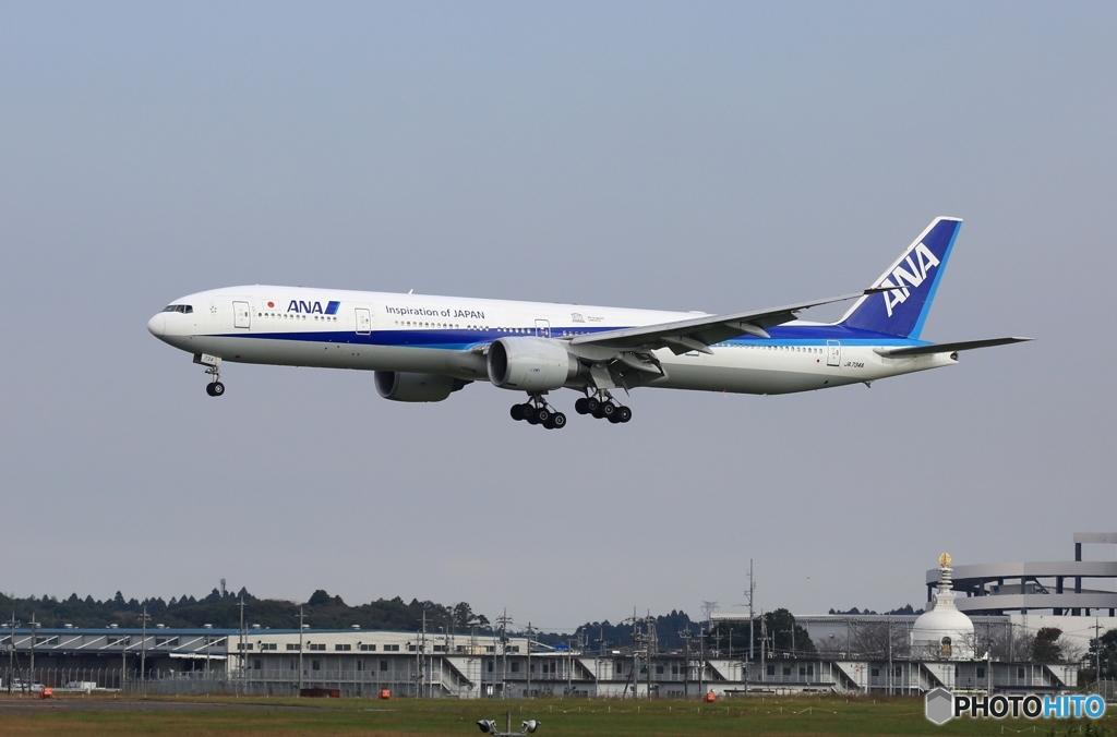 ANA 777-346 JA734A 着陸 