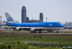 KLM 747-400 出発　
