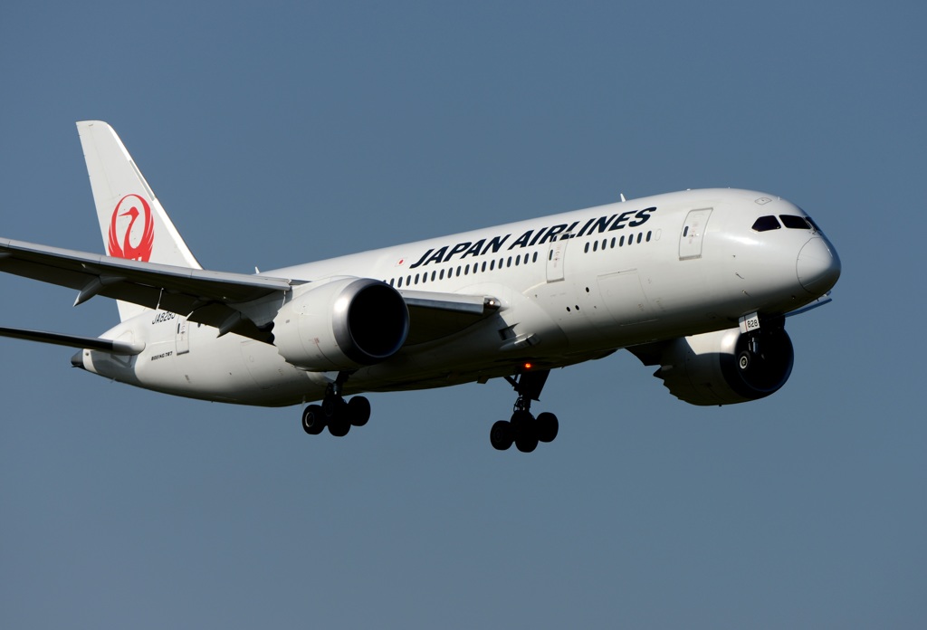 JAL 787-8 着陸　