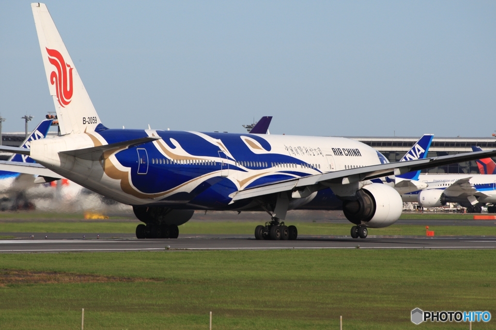 AIR CHINA 777-200 出発　