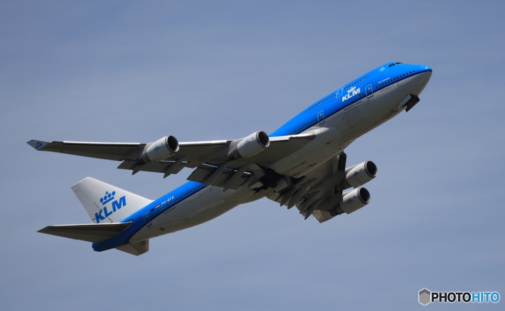 離陸　KLM 747-400