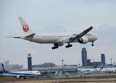 JAL 777-300 着陸