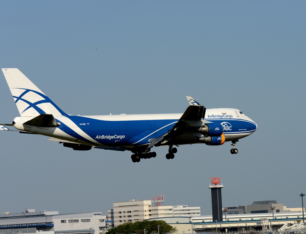 AB Cargo 747-400F 着陸　