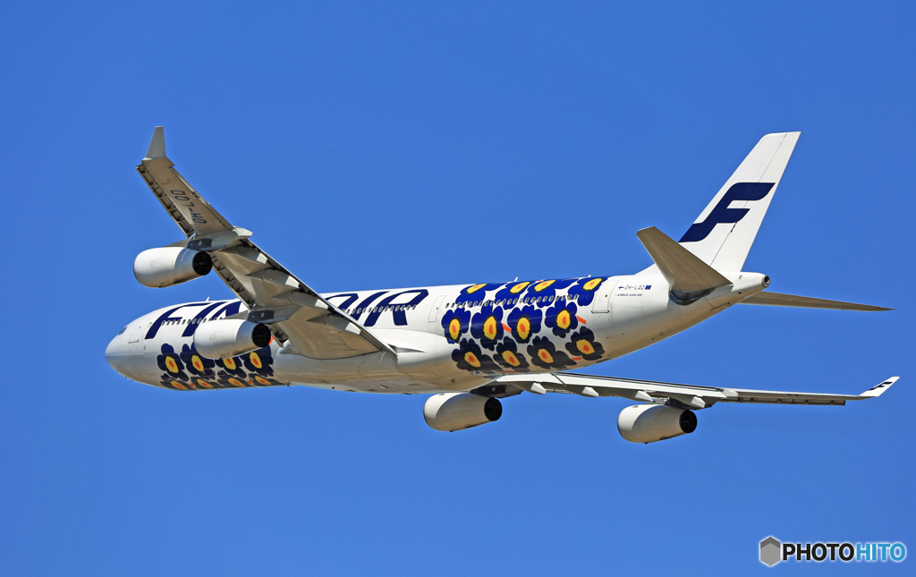 ✈FINNAIR A340-313「マリメッコ ウニッコ」 OH-LQD