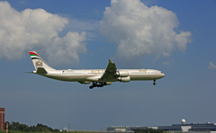「雲」とETIHAD A340-642 A6-EHE