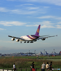 着陸 Thai A380-841 HS-TUF